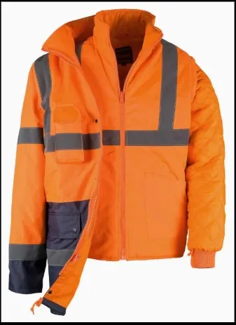 3 in 1 Double Jacket Work Clothes Detachable Sleeve Jacket Reflective Safety Clothing Waterproof Jacket - Image 2