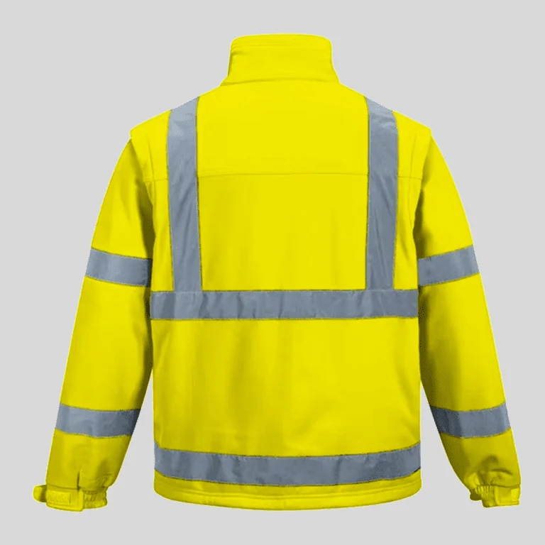 Long sleeve light road work safety life reflective bomber jacket - Image 4