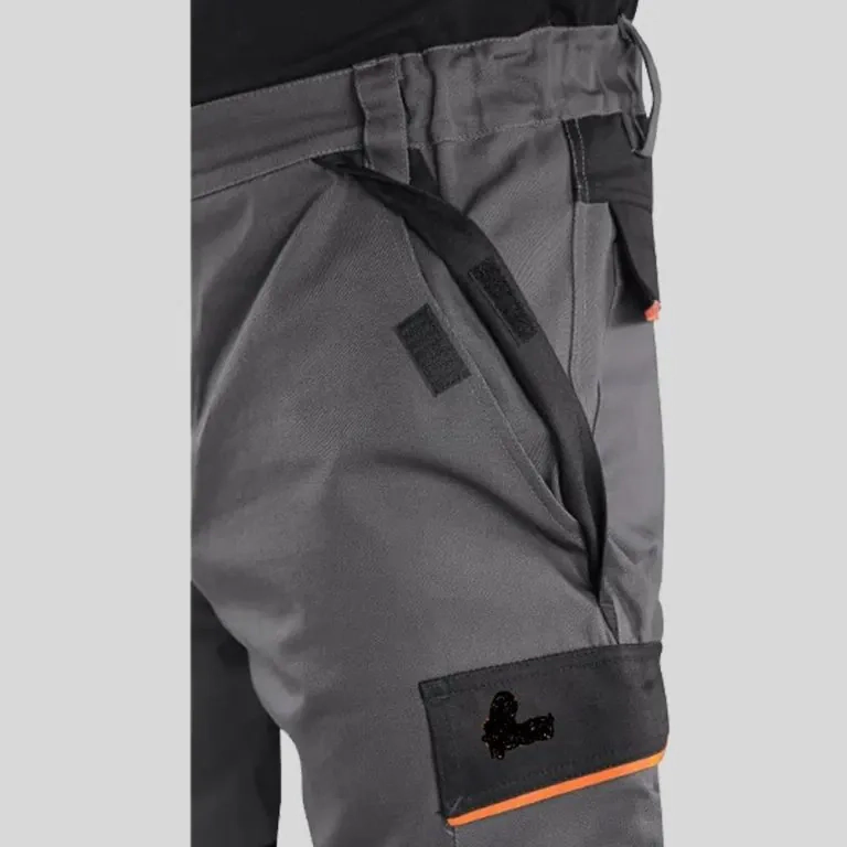 Q&Q WorkTech-Multi Protective Trousers – Grey/Black - Image 3