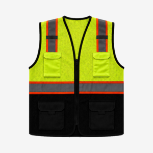Neon Green & Black Meshnet Hi-Vis Safety Vest